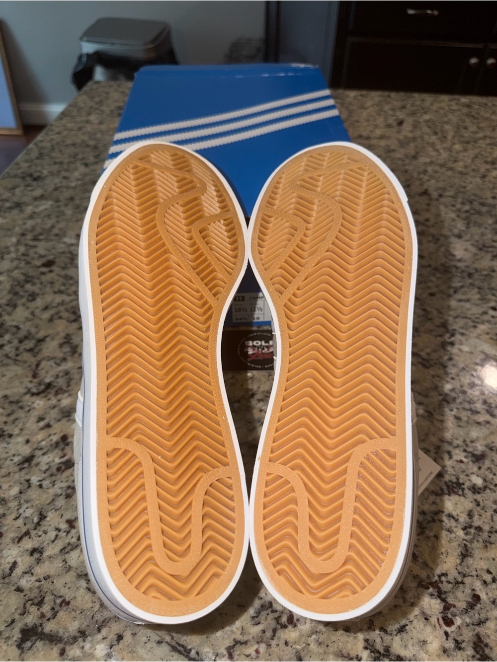 Size 10.5  Adidas Campus Vulc Grey Bluebird SKU ID 1372 Brand New Damaged Box - Picture 8 of 10